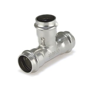 Трехраструбный пресс-тройник 42*22*42mm из нержавеющей стали ZEISSLER