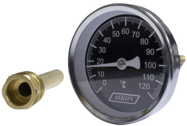 Термометр с гильзой ASKON  63/80/120°C    14шт