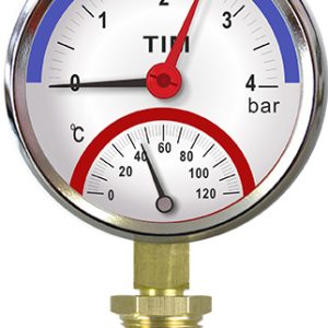 Термо-манометр TIM  6бар-прям.  120°  1/2  60шт.