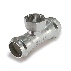 Пресс-тройник 42mm*1 1/4 с внутренней резьбой из нержавеющей стали